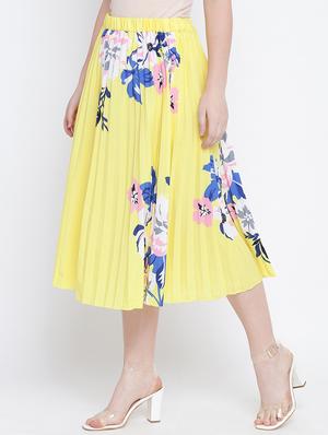 high rise floral a-line skirt - 17923585 - Standard Image - 2