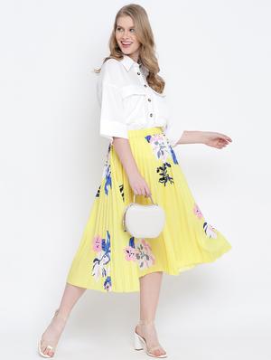 high rise floral a-line skirt - 17923585 - Standard Image - 4