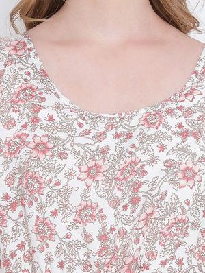 tie front floral a-line dress - 17923610 - Standard Image - 5