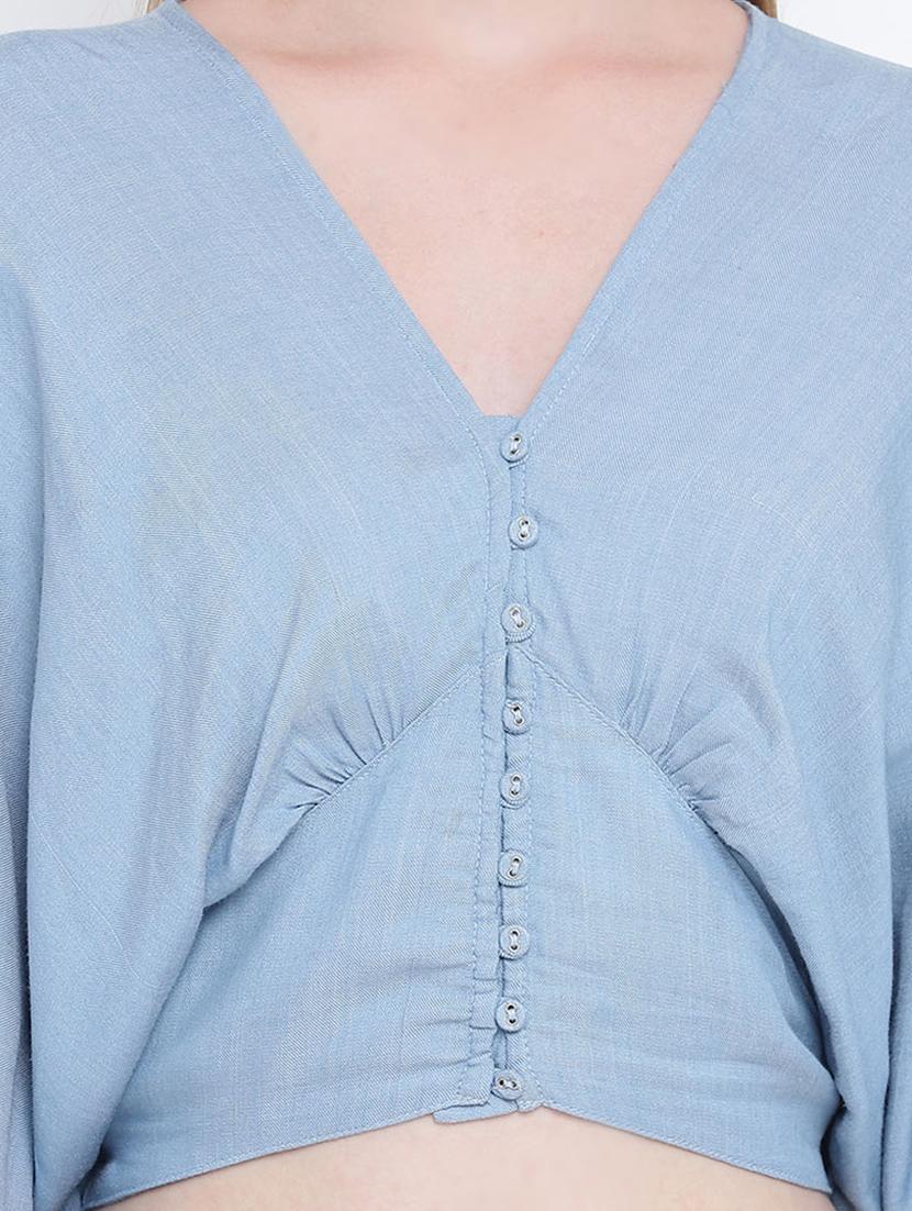 bishop sleeved crop top - 17923641 - Zoom Image - 5