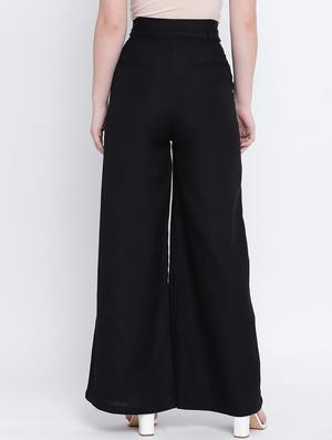 high rise flat front trouser - 17923656 - Standard Image - 3