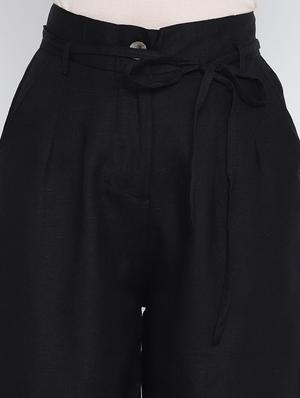 high rise flat front trouser - 17923656 - Standard Image - 5