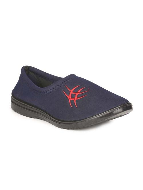 navy blue solid slip on casual shoe - 17924011 - Standard Image - 1