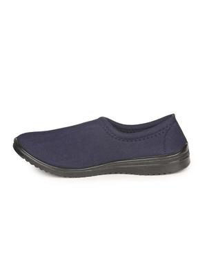 navy blue solid slip on casual shoe - 17924011 - Standard Image - 2