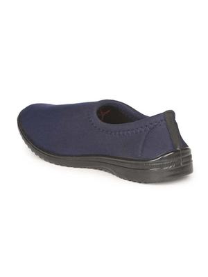navy blue solid slip on casual shoe - 17924011 - Standard Image - 3