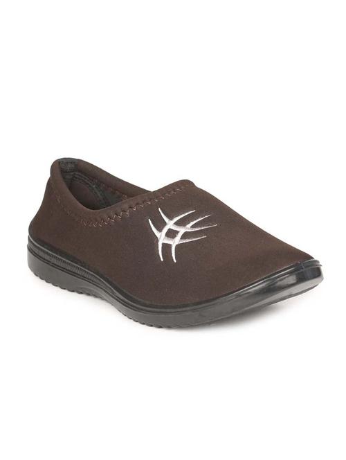 brown solid slip on casual shoe - 17924012 - Standard Image - 1