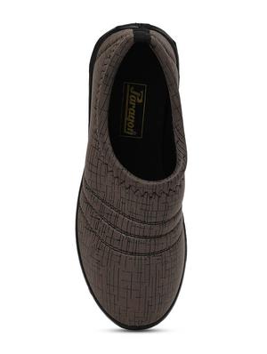 brown printed slip on casual shoe - 17924033 - Standard Image - 4