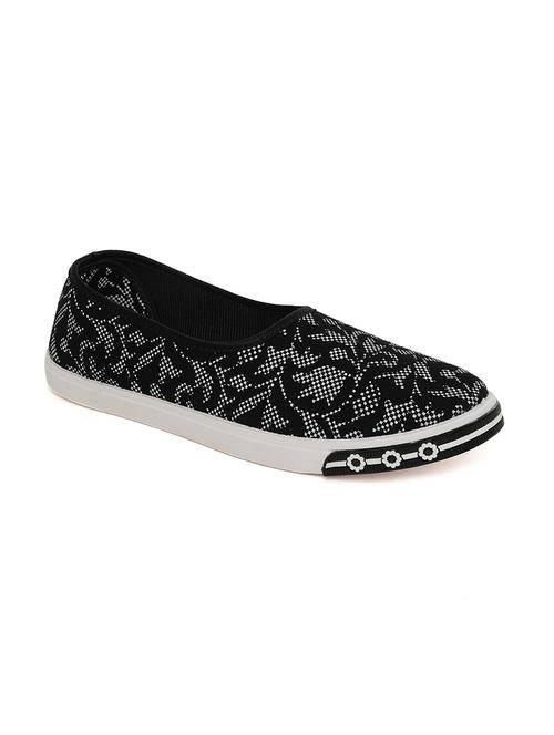 black printed slipon casual shoe - 17924037 - Standard Image - 1