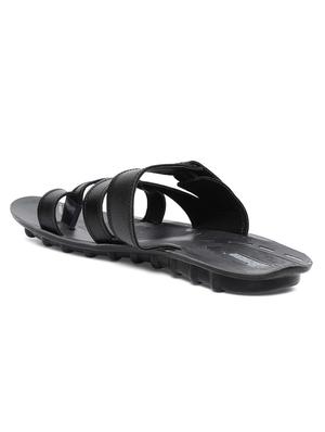 black resin toe separator slippers - 17924217 - Standard Image - 3