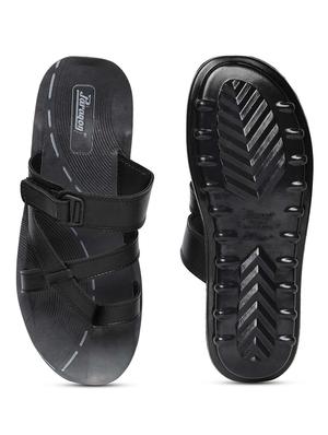 black resin toe separator slippers - 17924217 - Standard Image - 4