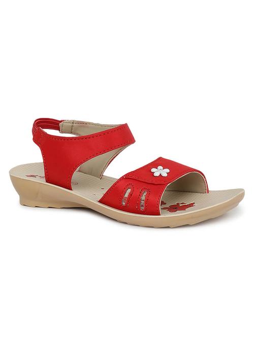red leatherette sandal - 17924427 - Standard Image - 1