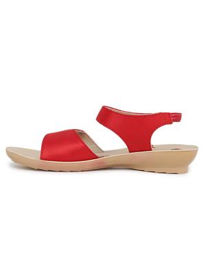 red leatherette sandal - 17924427 - Standard Image - 2