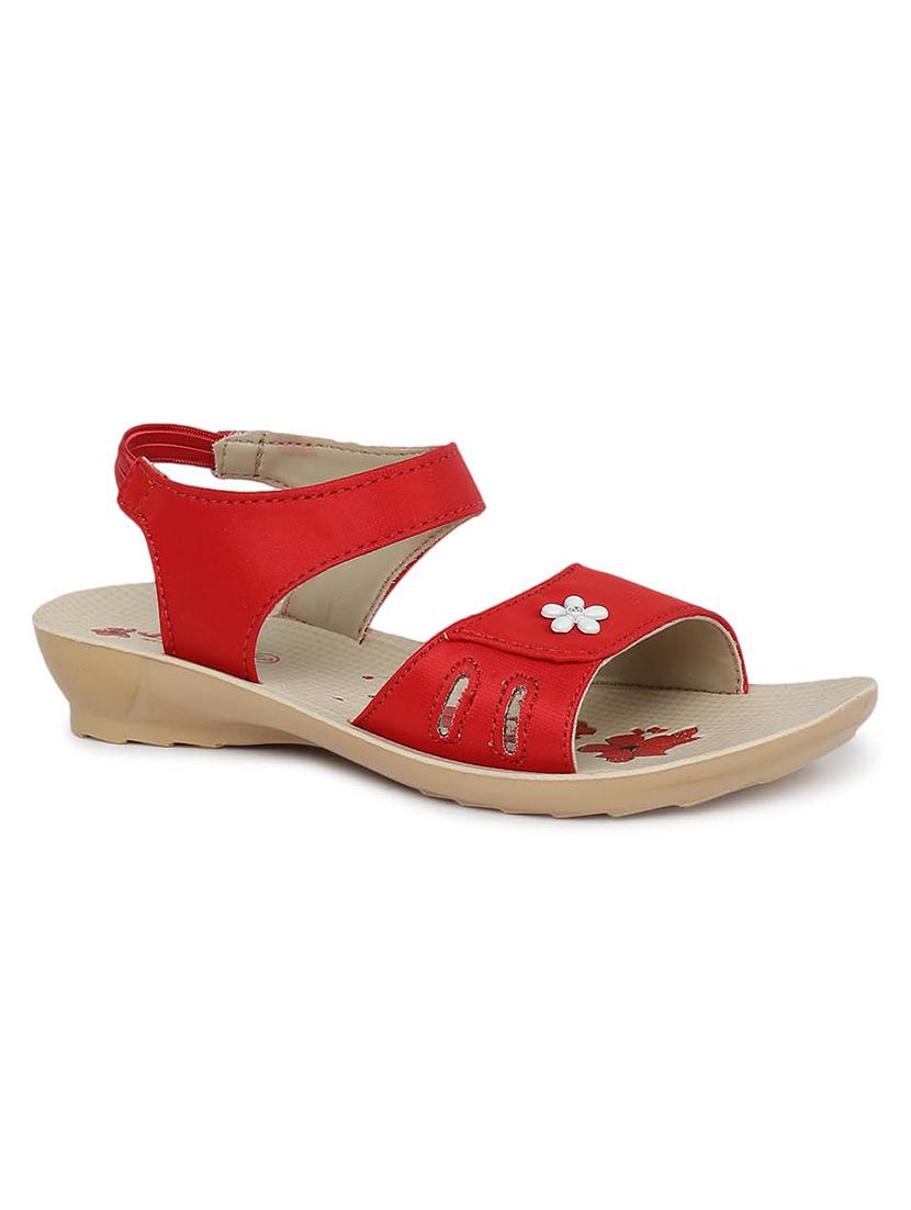 red leatherette sandal - 17924427 - Zoom Image - 1