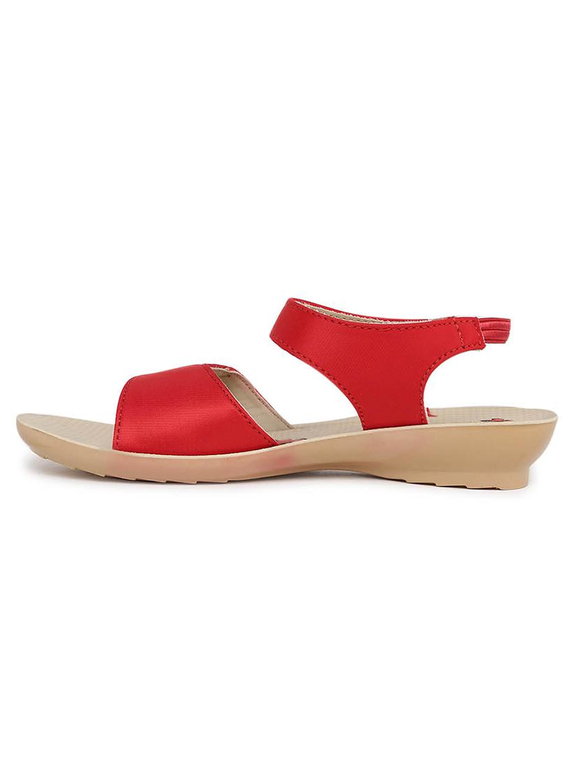 red leatherette sandal - 17924427 - Zoom Image - 2
