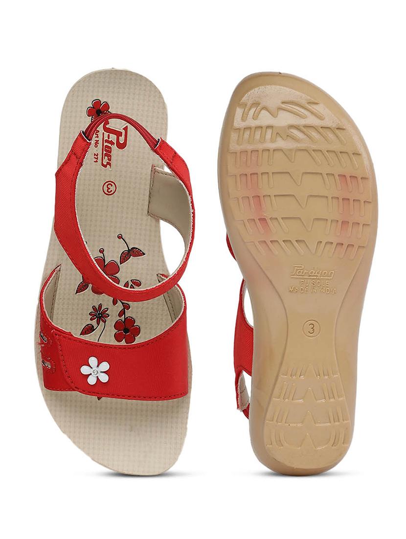 red leatherette sandal - 17924427 - Zoom Image - 4