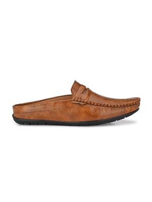 brown synthetic office wear loafers - 17924685 - Standard Image - 2