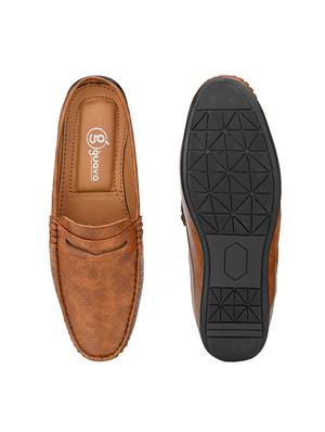 brown synthetic office wear loafers - 17924685 - Standard Image - 4