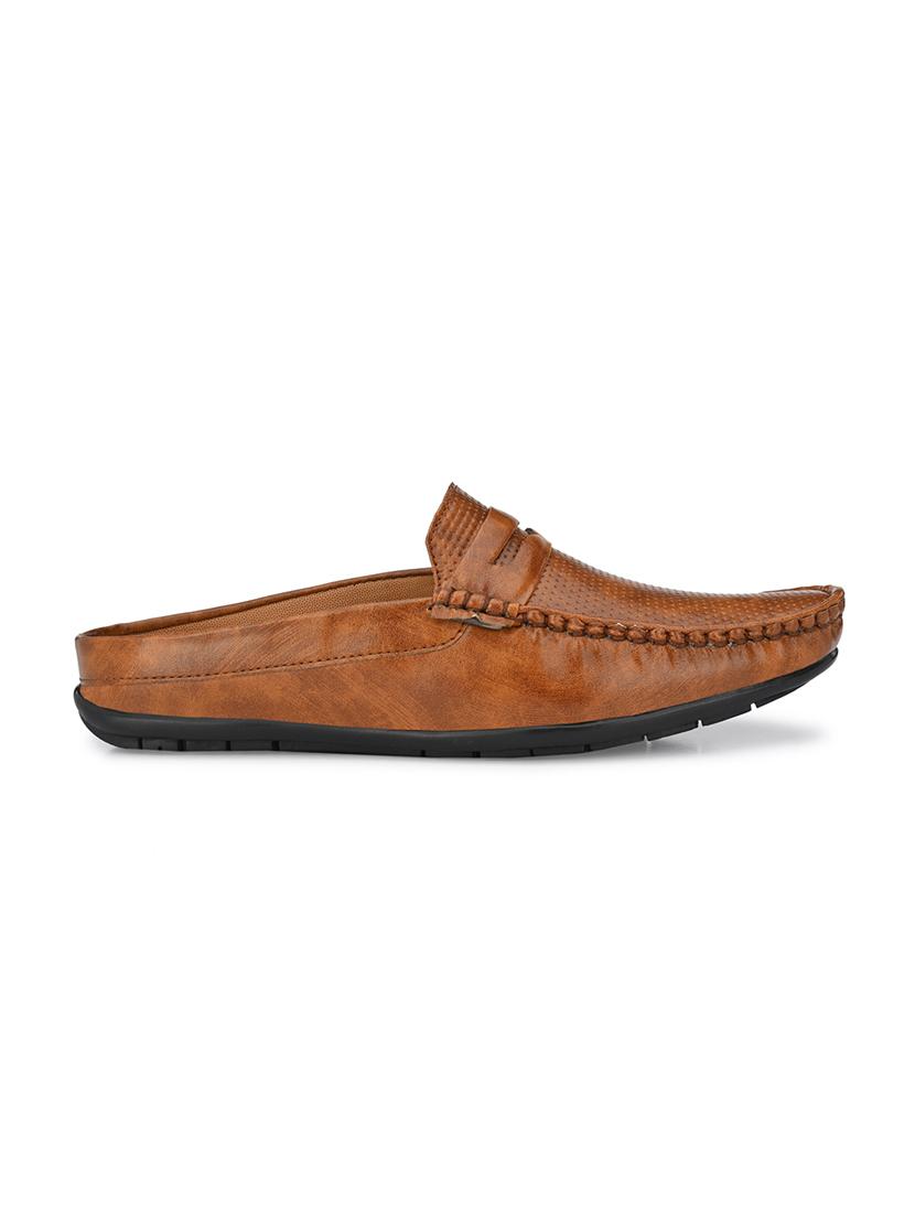 brown synthetic office wear loafers - 17924685 - Zoom Image - 2