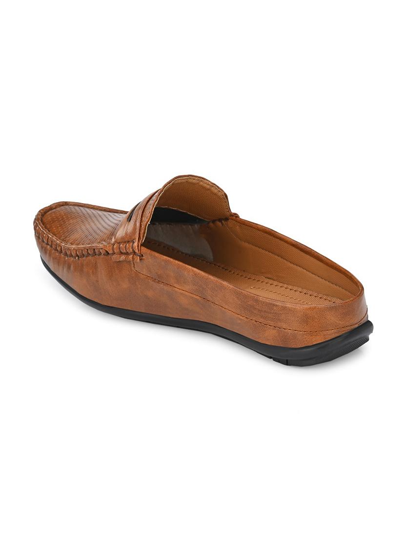 brown synthetic office wear loafers - 17924685 - Zoom Image - 3