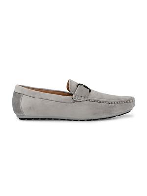 grey synthetic office wear loafers - 17924689 - Standard Image - 2
