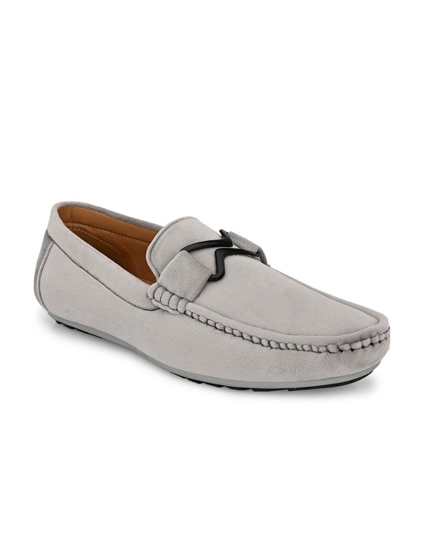 grey synthetic office wear loafers - 17924689 - Zoom Image - 1