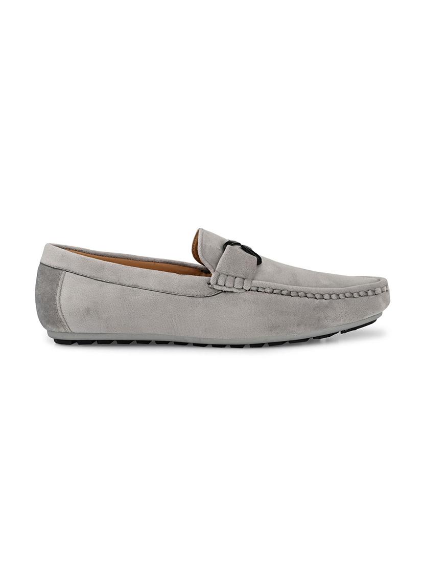 grey synthetic office wear loafers - 17924689 - Zoom Image - 2