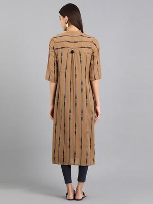 printed straight kurta - 17924820 - Standard Image - 4