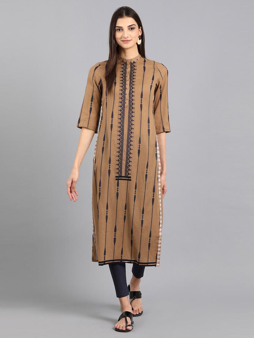 printed straight kurta - 17924820 - Zoom Image - 2