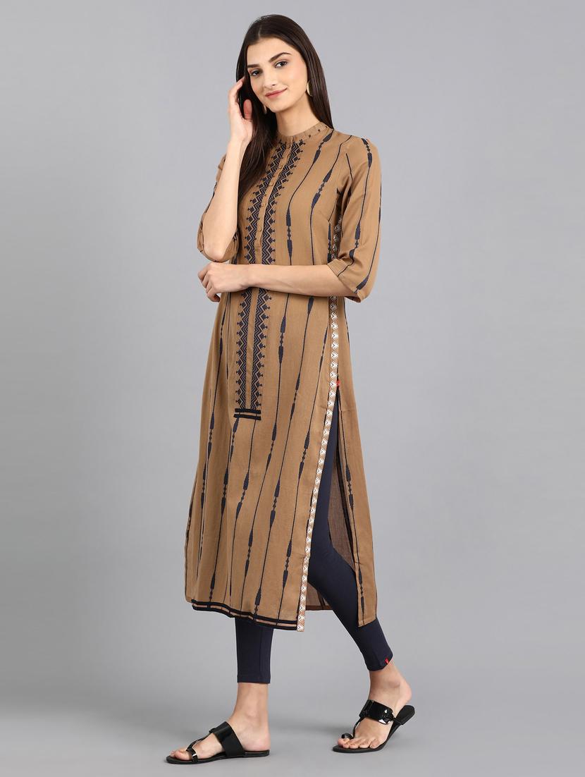 printed straight kurta - 17924820 - Zoom Image - 3
