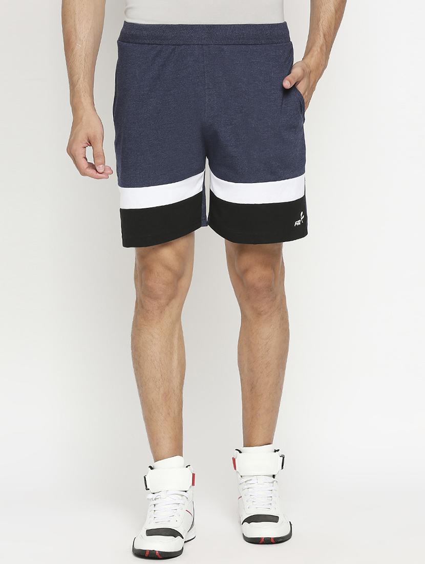 blue color block shorts - 17925283 - Zoom Image - 1