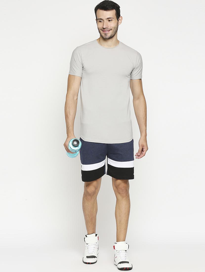blue color block shorts - 17925283 - Zoom Image - 4