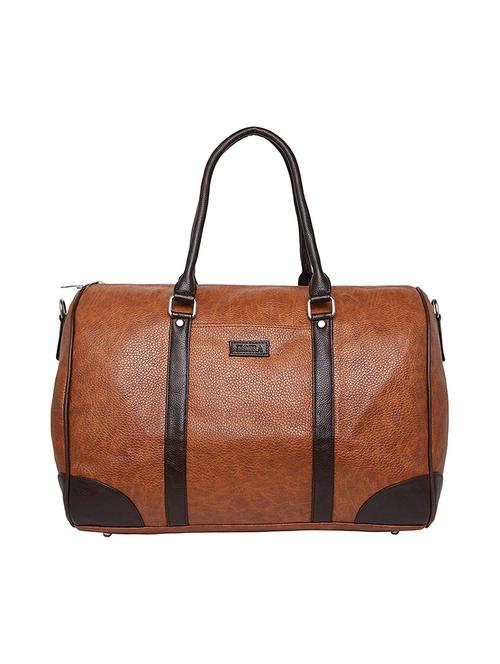 brown leatherette (pu) dufflebag - 17925361 - Very Small Image - 1