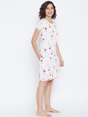 round neck printed printed sleepshirt - 17925369 - Standard Image - 2