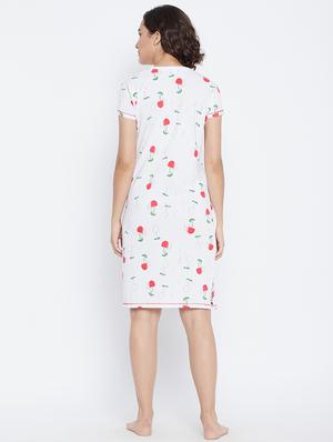 round neck printed printed sleepshirt - 17925369 - Standard Image - 3