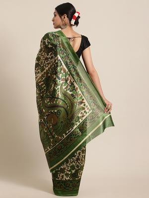 floral bordered saree with blouse - 17925627 - Standard Image - 2