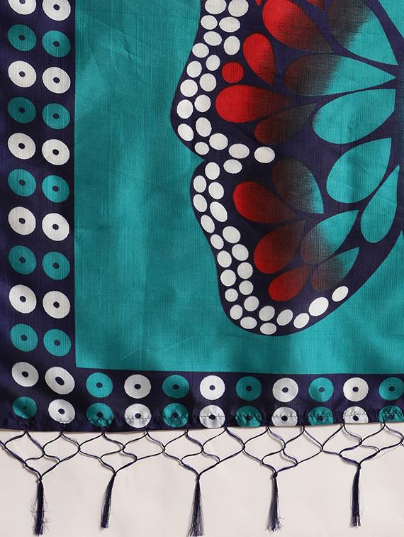conversational printed saree with blouse - 17925687 - Zoom Image - 6