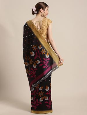 floral printed saree with blouse - 17925707 - Standard Image - 2