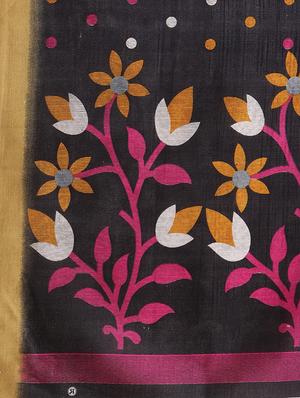 floral printed saree with blouse - 17925707 - Standard Image - 5