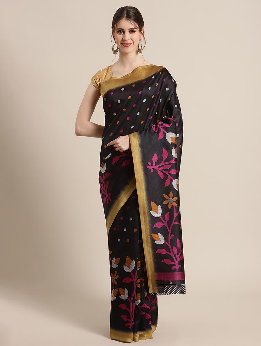 floral printed saree with blouse - 17925707 - Zoom Image - 1
