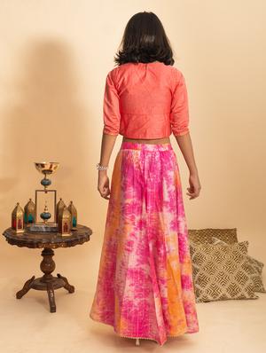 pink printed lehnga choli - 17926391 - Standard Image - 2