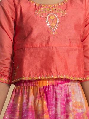 pink printed lehnga choli - 17926391 - Standard Image - 4