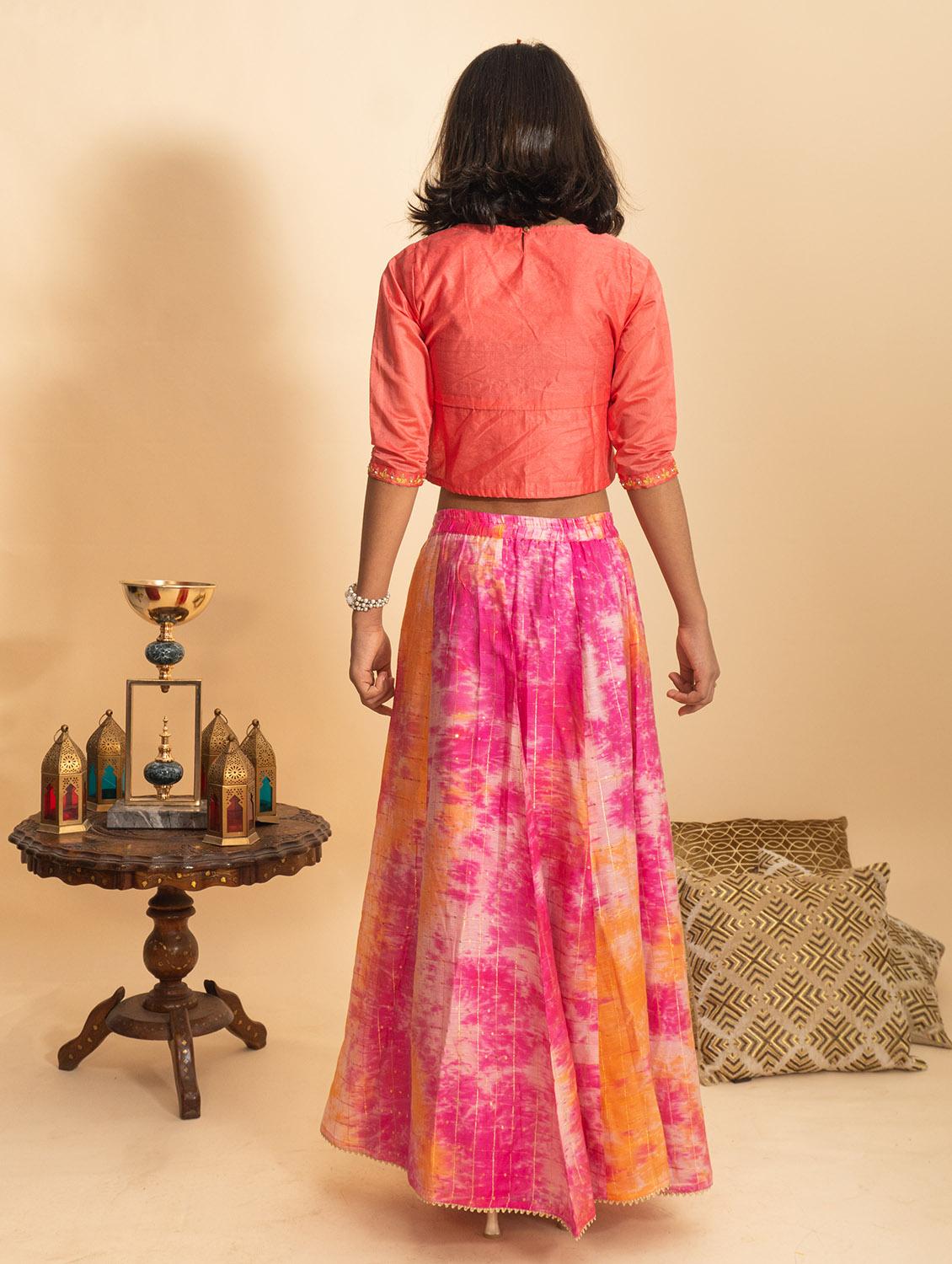 pink printed lehnga choli - 17926391 - Zoom Image - 2