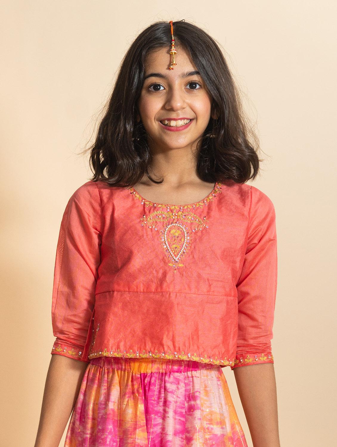 pink printed lehnga choli - 17926391 - Zoom Image - 3