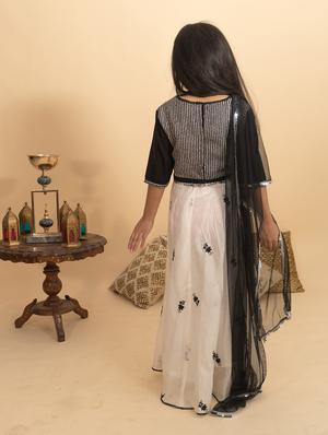 black embellished lehnga choli - 17926392 - Standard Image - 2