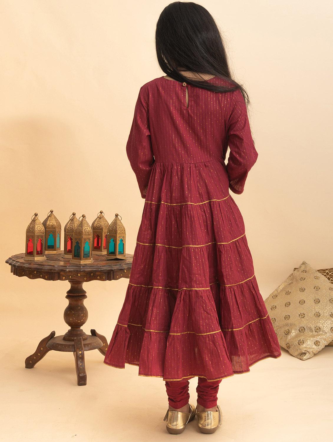 red embellished suit set - 17926412 - Zoom Image - 2