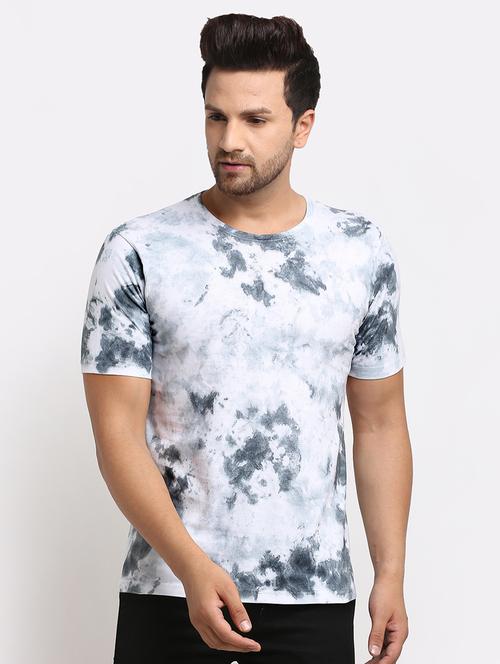 grey tie & dye print t-shirt - 17927184 - Standard Image - 1