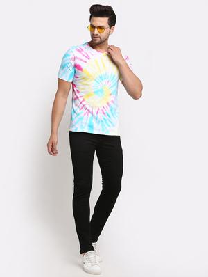 multi colored tie & dye print t-shirt - 17927194 - Standard Image - 4