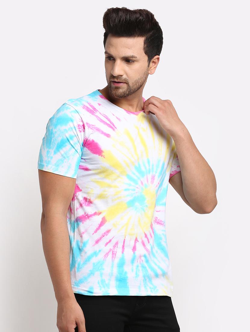 multi colored tie & dye print t-shirt - 17927194 - Zoom Image - 2