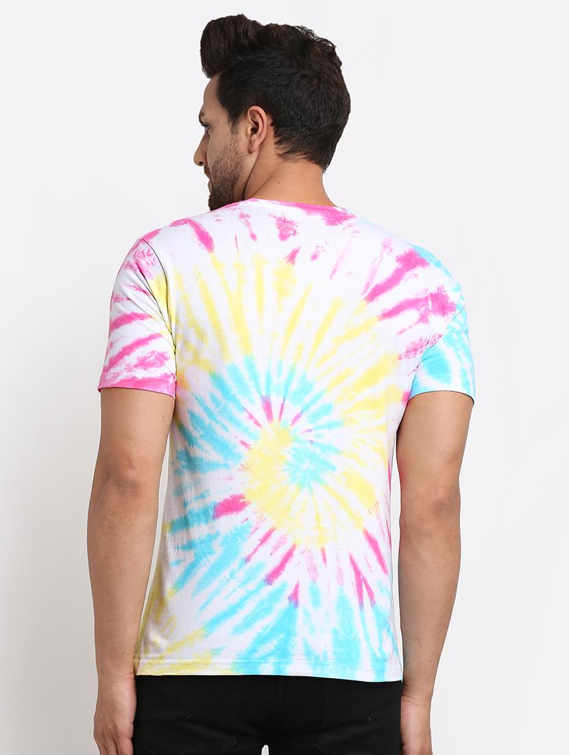 multi colored tie & dye print t-shirt - 17927194 - Zoom Image - 3