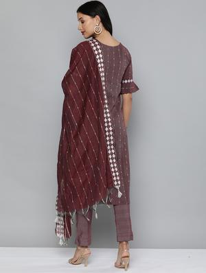 self design unstitched suit - 17927239 - Standard Image - 3